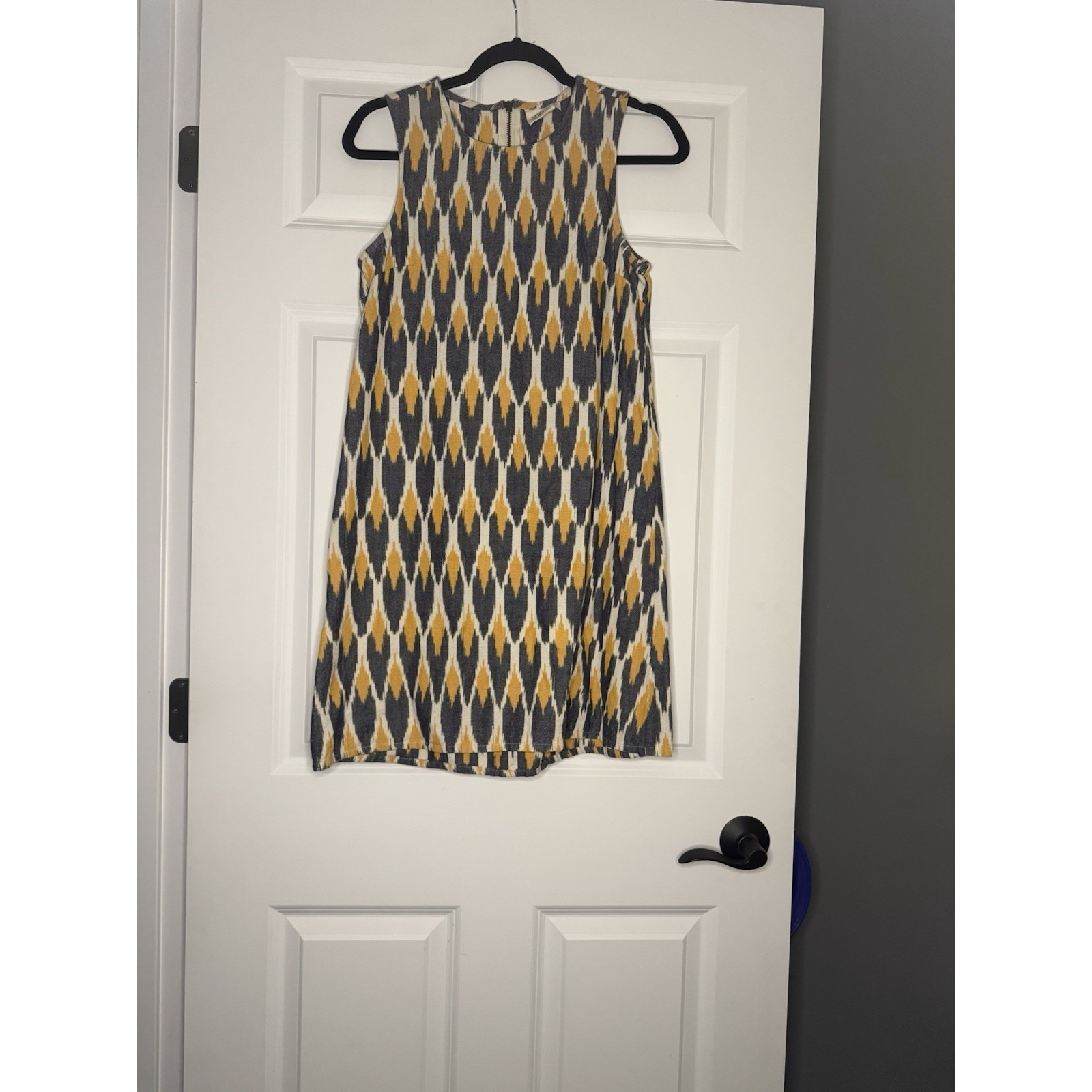 Mata Traders Sleeveless Fair Trade Ikat Pattern A Line Dress Xs